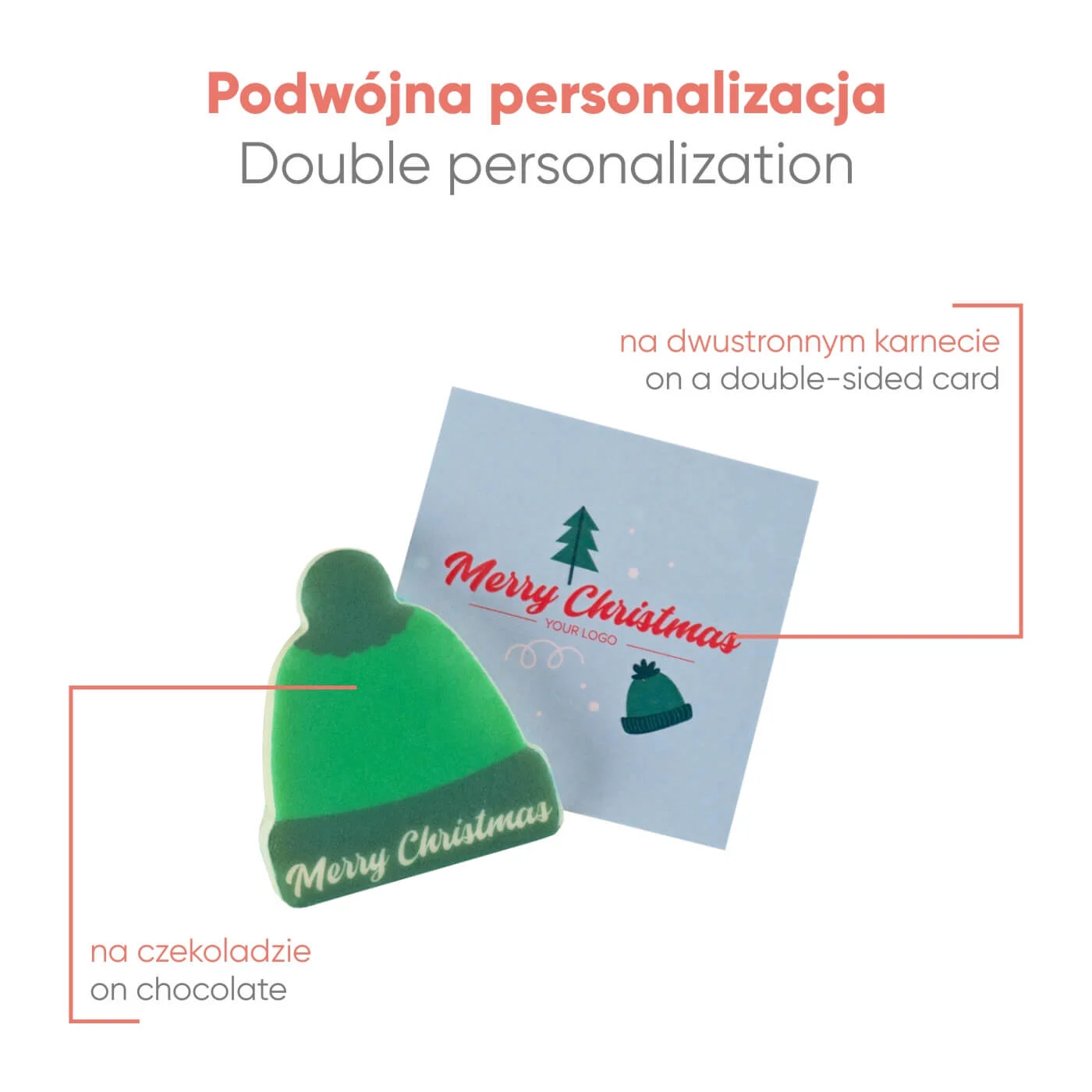 SŁODYCZE REKLAMOWE ADVERT CARD – CZEKOLADOWA CZAPKA PRINT P137364Z