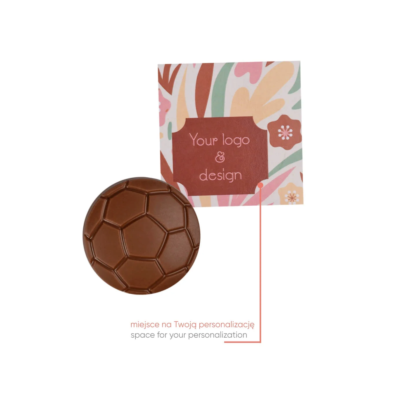 SŁODYCZE REKLAMOWE ADVERT CARD – CZEKOLADOWA PIŁKA P136699Z