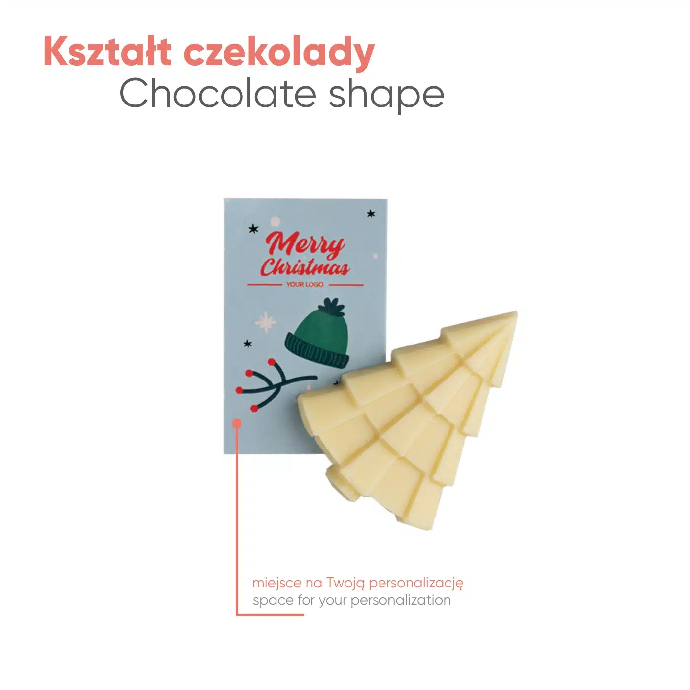 SŁODYCZE REKLAMOWE ADVERT CARD – CZEKOLADOWA CHOINKA Xmas P137321Z