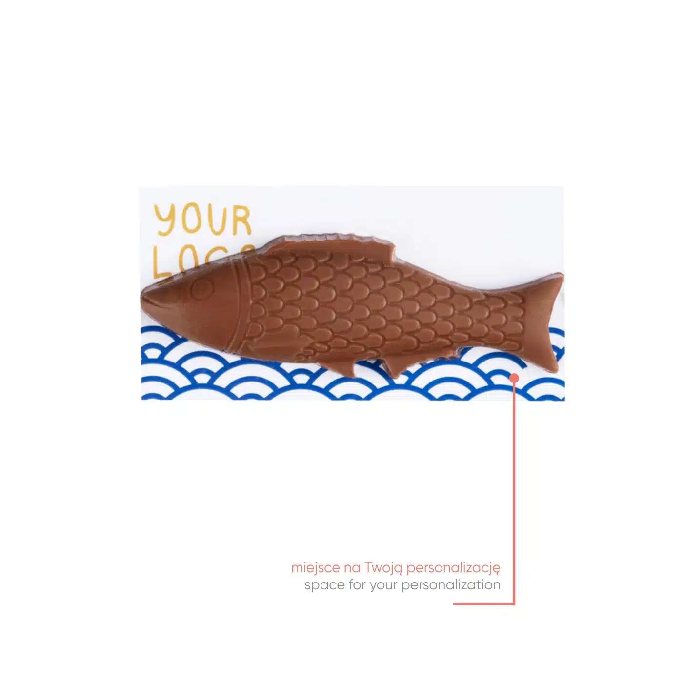 SŁODYCZE REKLAMOWE ADVERT CARD – CZEKOLADOWA RYBKA P136701Z