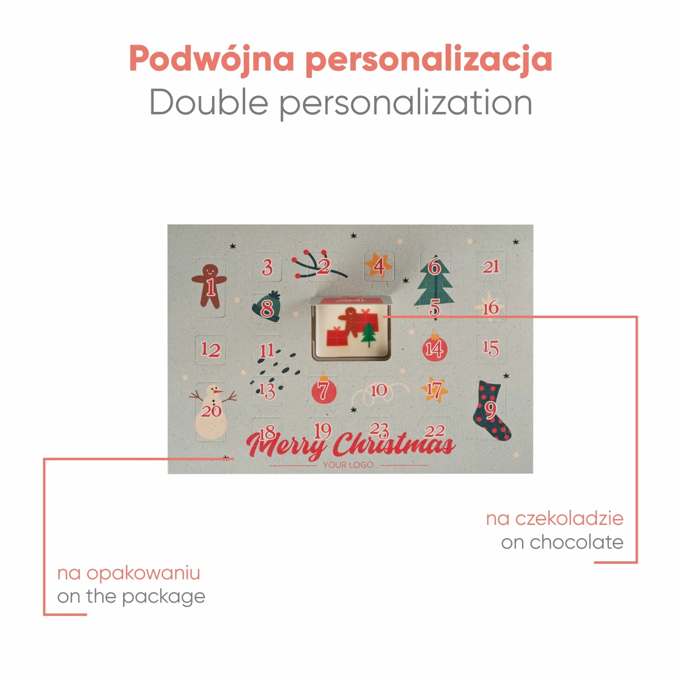 KALENDARZ ADWENTOWY 24+LOGO PRINT P137326Z