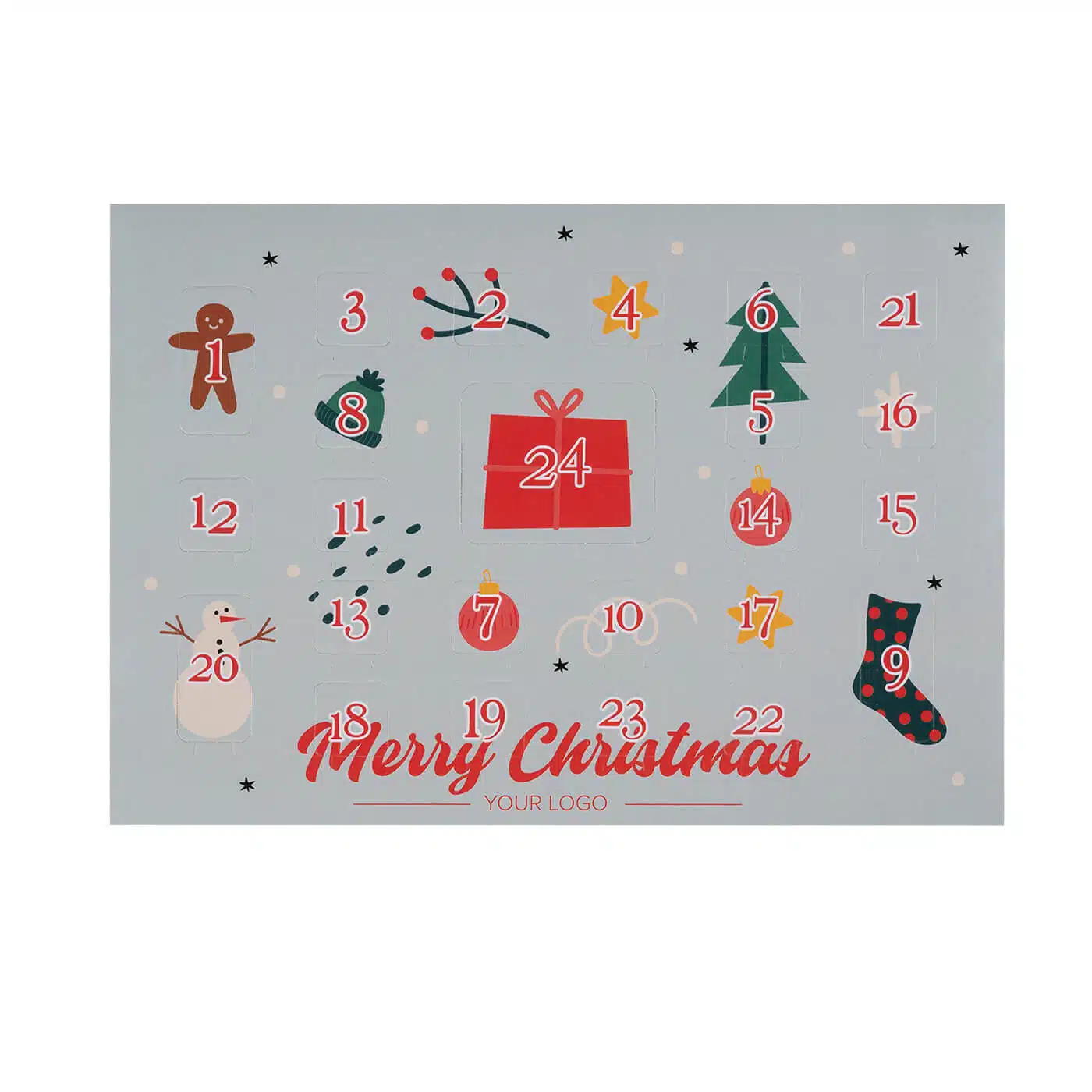 KALENDARZ ADWENTOWY 24+LOGO PRINT P137326Z