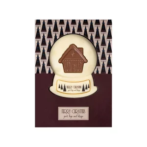 CZEKOLADOWY KSZTAŁT BOŻONARODZENIOWA KULA ŚNIEŻNA PRINT P137379Z SL-0592P/XMAS