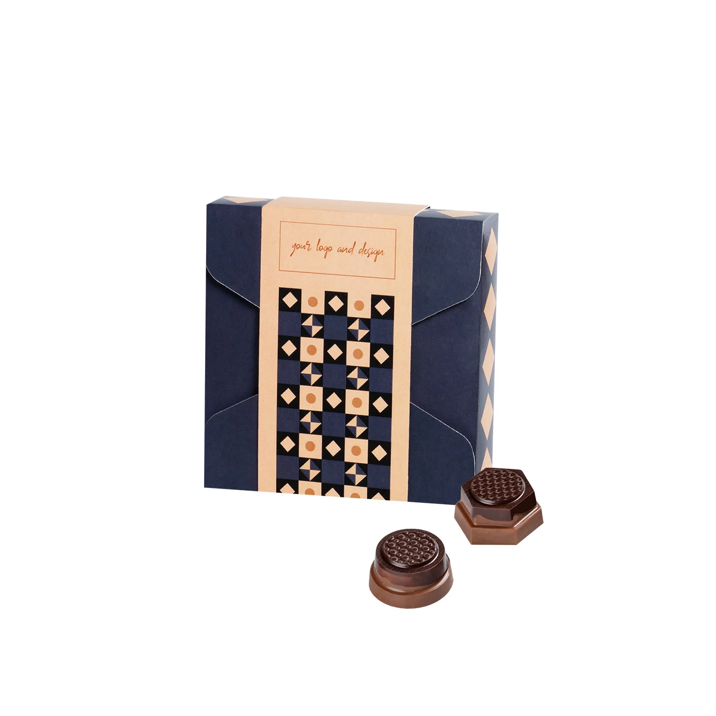 BOMBONIERKA CZEKOLADOWA MOZAIKA 9 SZT P136512Z