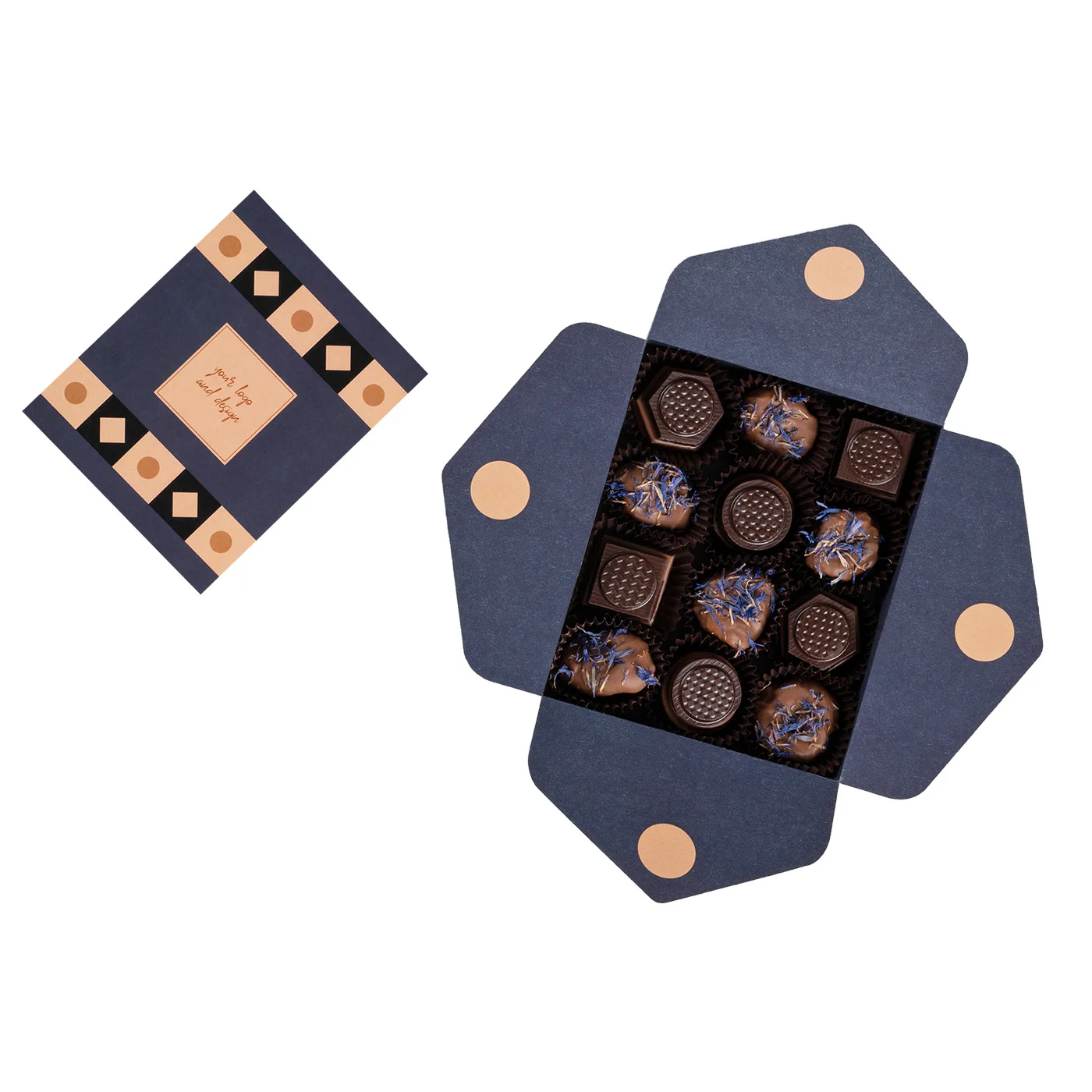 BOMBONIERKA CZEKOLADOWA MOZAIKA 12 SZT P136511Z SL-0624 BOMBONIERKA CZEKOLADOWA MOZAIKA 12 SZT P136511Z SL-0624