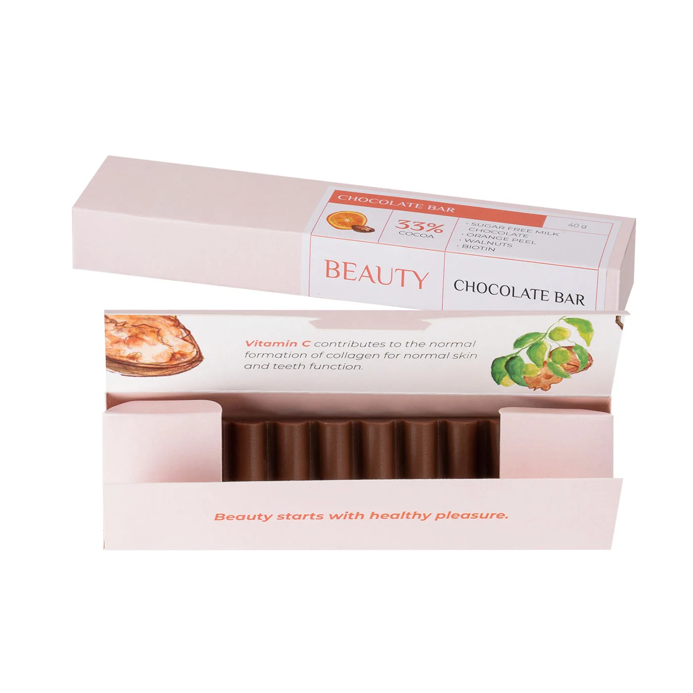 BATONIK CZEKOLADOWY BEAUTY SUGARFREE 40 G P136851Z