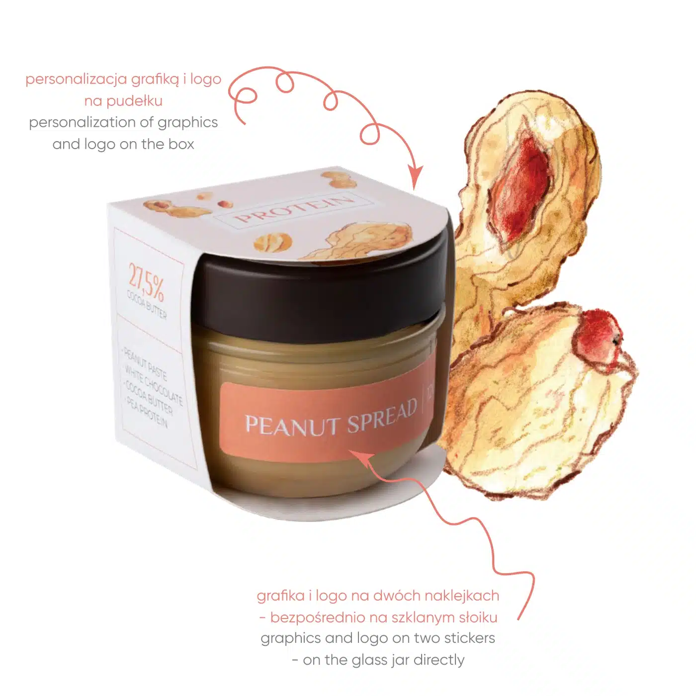 SŁODYCZE REKLAMOWE KREM ORZECHOWY PROTEIN P136740Z