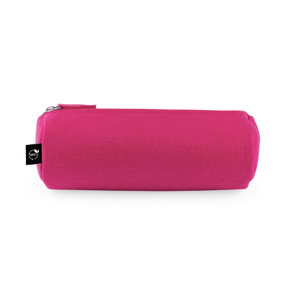 NOMAD. Wielofunkcyjne etui z filcu pochodzącego z recyklingu (100% rPET) z linijką, ołówkami, gumką i temperówką P134756S różowy