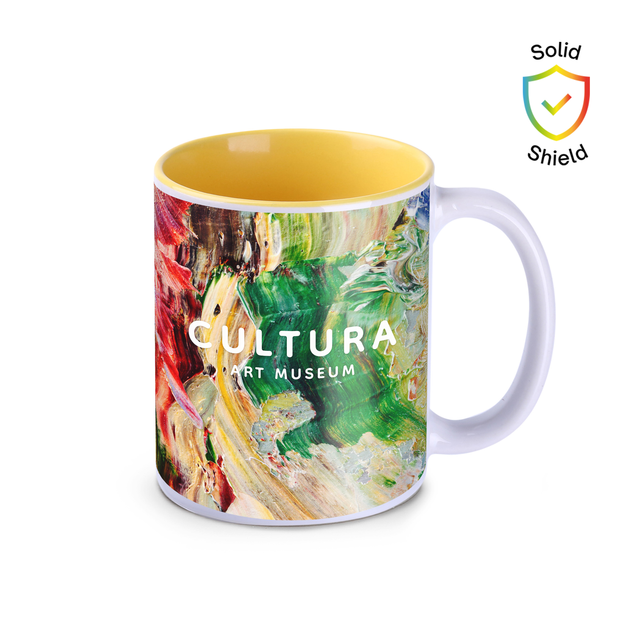 Kubek sublimacyjny Tomek Art Solid 300 ml P132224M biały / żółty