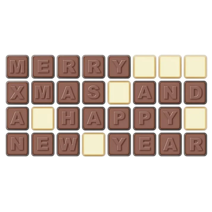 ZESTAW CZEKOLADEK CHOCO TEXT 4 LINIE W KOPERCIE SEPARATE XMAS Xmas P137371Z
