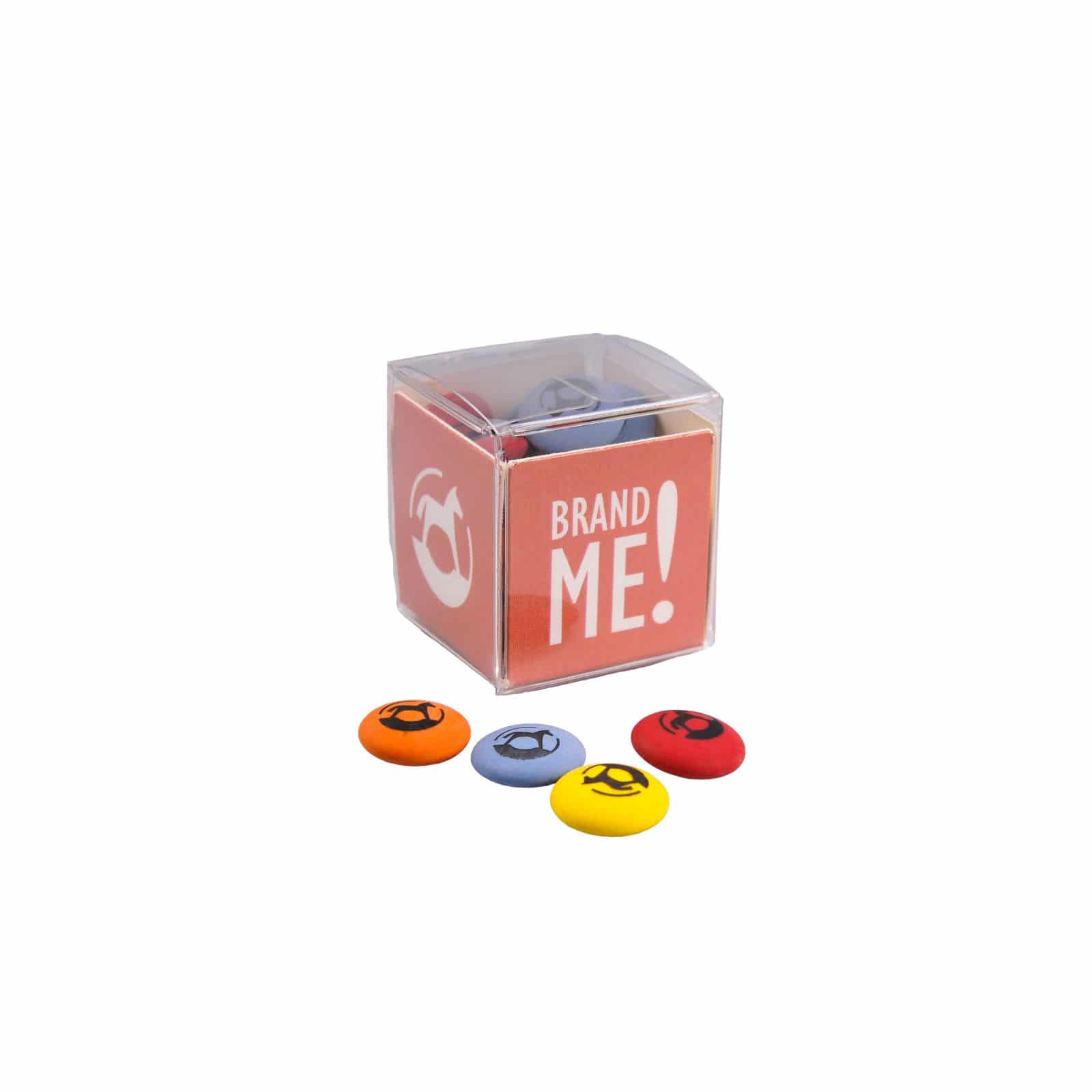 CZEKOLADOWE LENTILKI Z NADRUKIEM BRAND ME! CUBE P137250Z SL-0445