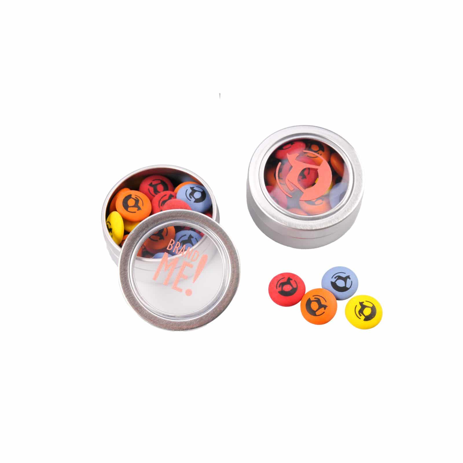 CZEKOLADOWE LENTILKI Z NADRUKIEM PUSZKA BRAND ME! TIN P137249Z