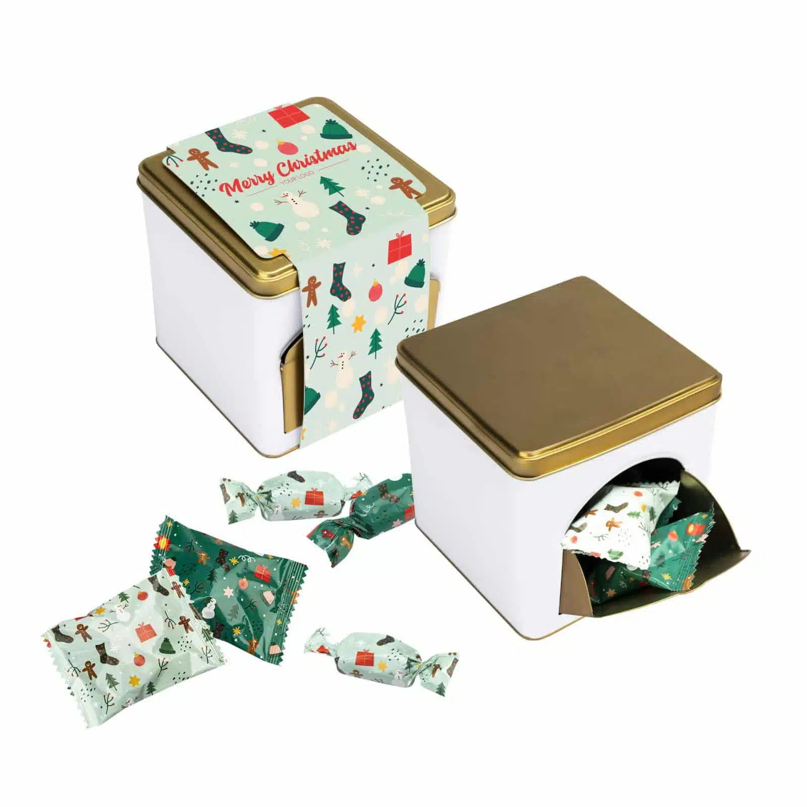 SŁODYCZE REKLAMOWE W METALOWEJ SKRZYNECZCE P137278Z SL-0042/XMAS