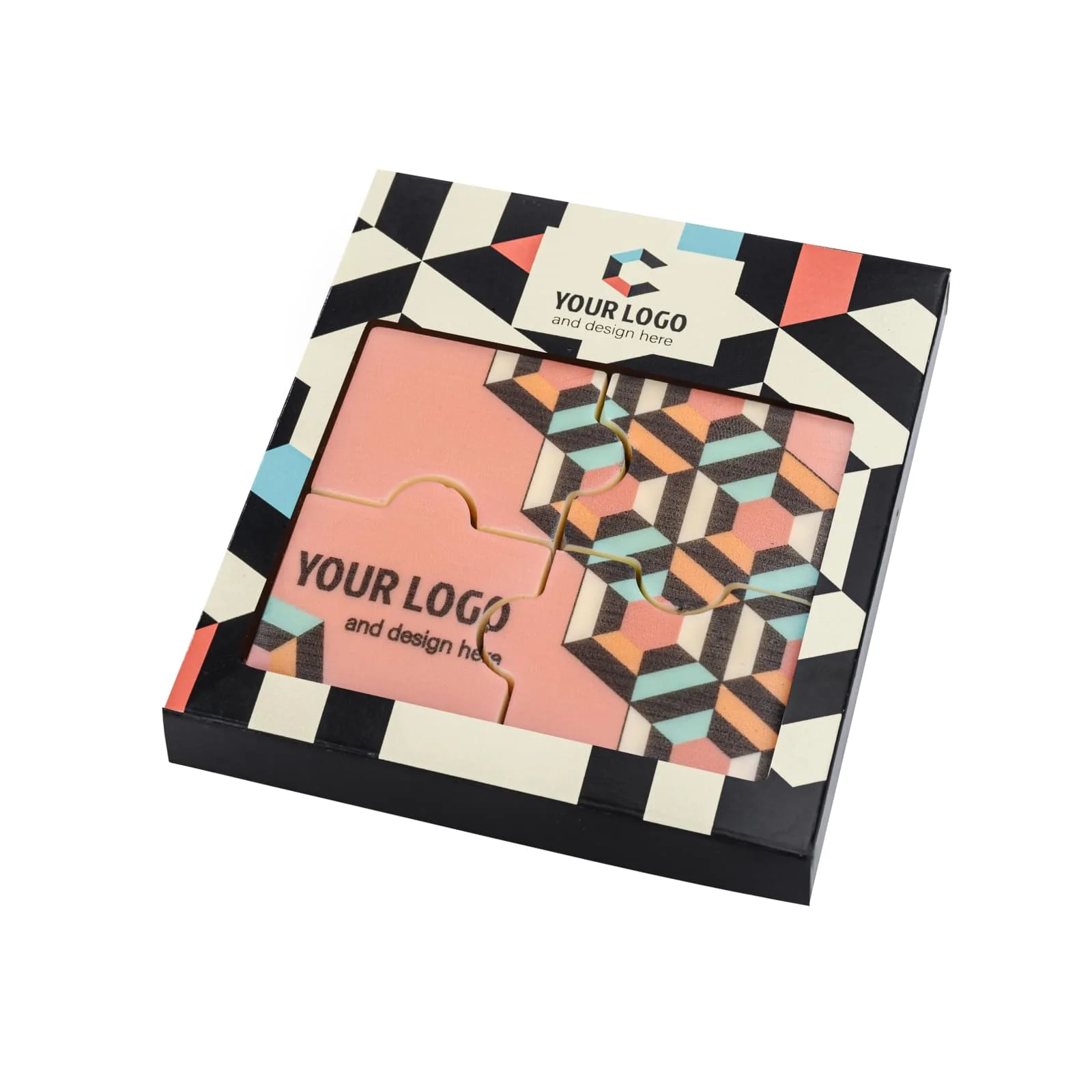 ZESTAW CZEKOLADEK Z NADRUKIEM PUZZLE 4 SZTUKI P136804Z SL-0048