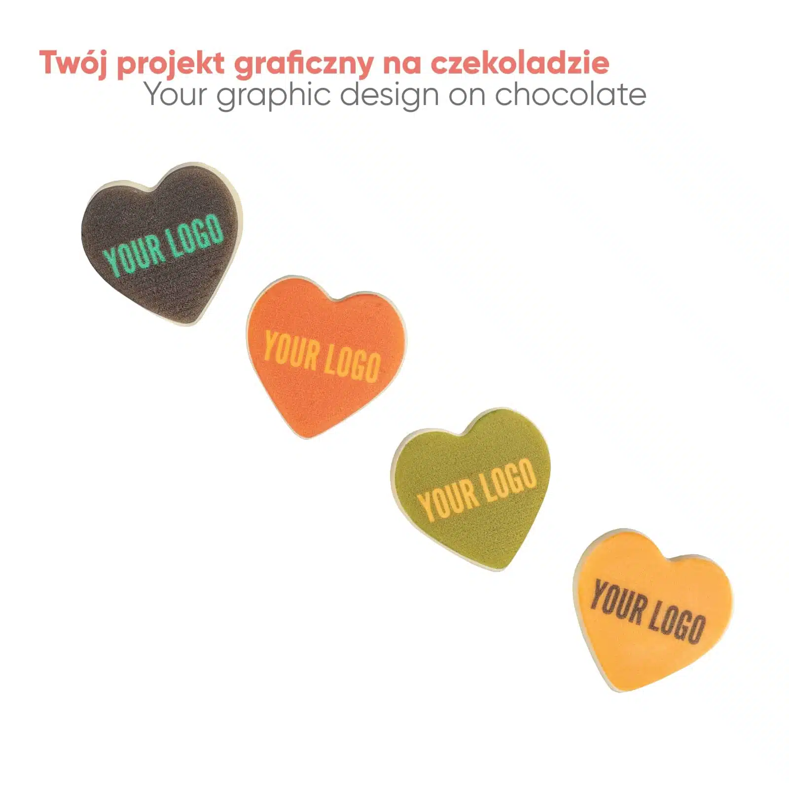 ZESTAW CZEKOLADEK WYSYŁKOWYCH Z NADRUKIEM SERCE P136800Z