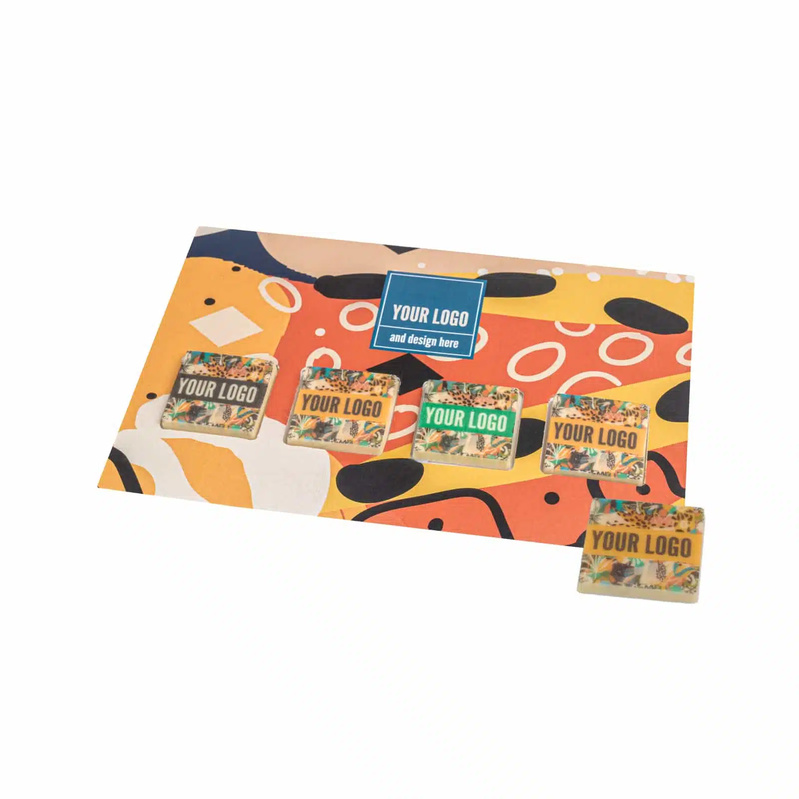 ZESTAW CZEKOLADEK WYSYŁKOWYCH Z NADRUKIEM KWADRAT P136799Z SL-0282B