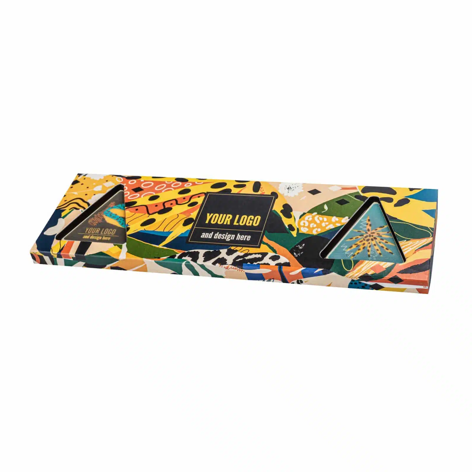 ZESTAW CZEKOLADEK NADZIEWANYCH Z NADRUKIEM CHOCO TRIANGLE 4 SZTUKI P136781Z