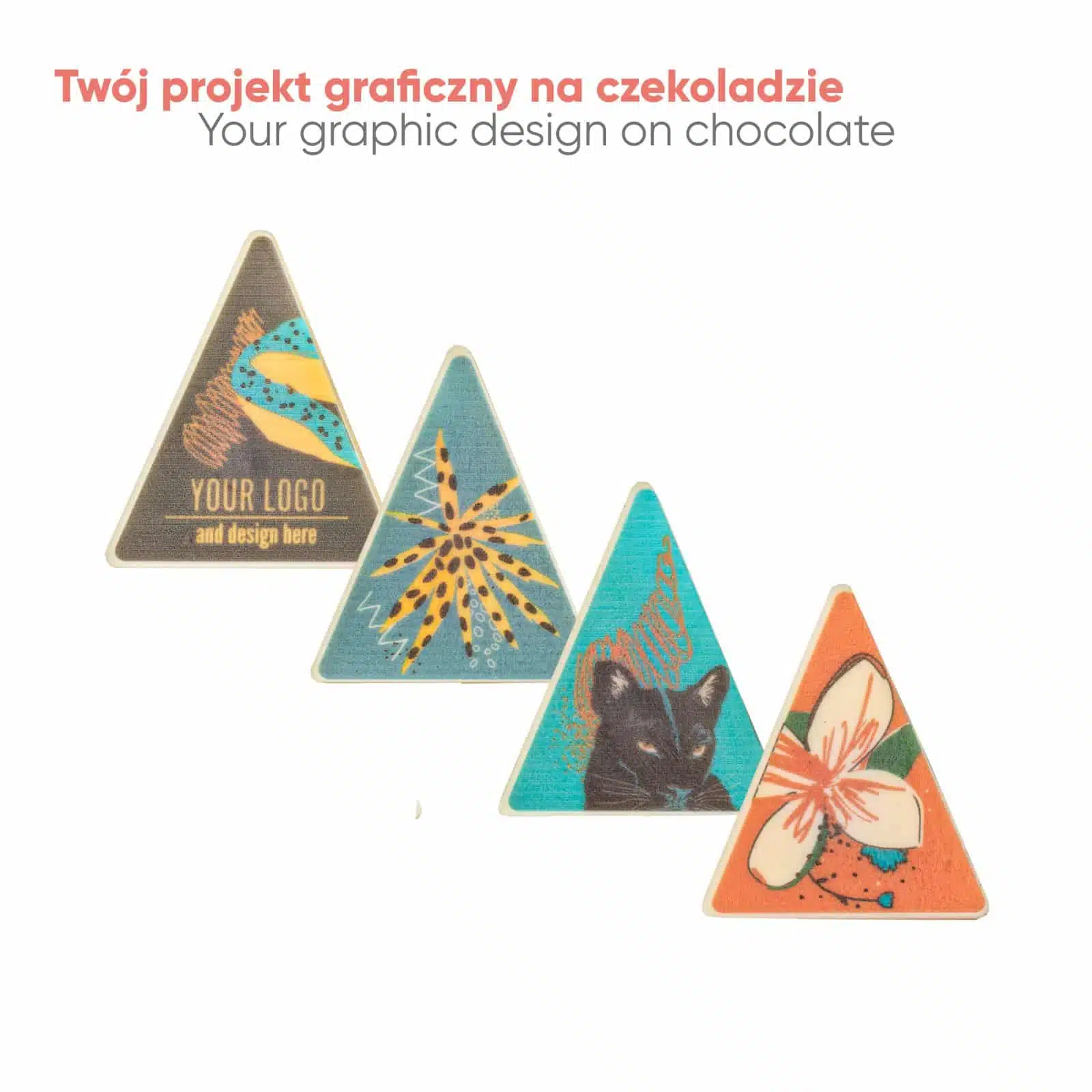 CZEKOLADKA NADZIEWANA Z NADRUKIEM CHOCO TRIANGLE P136544Z
