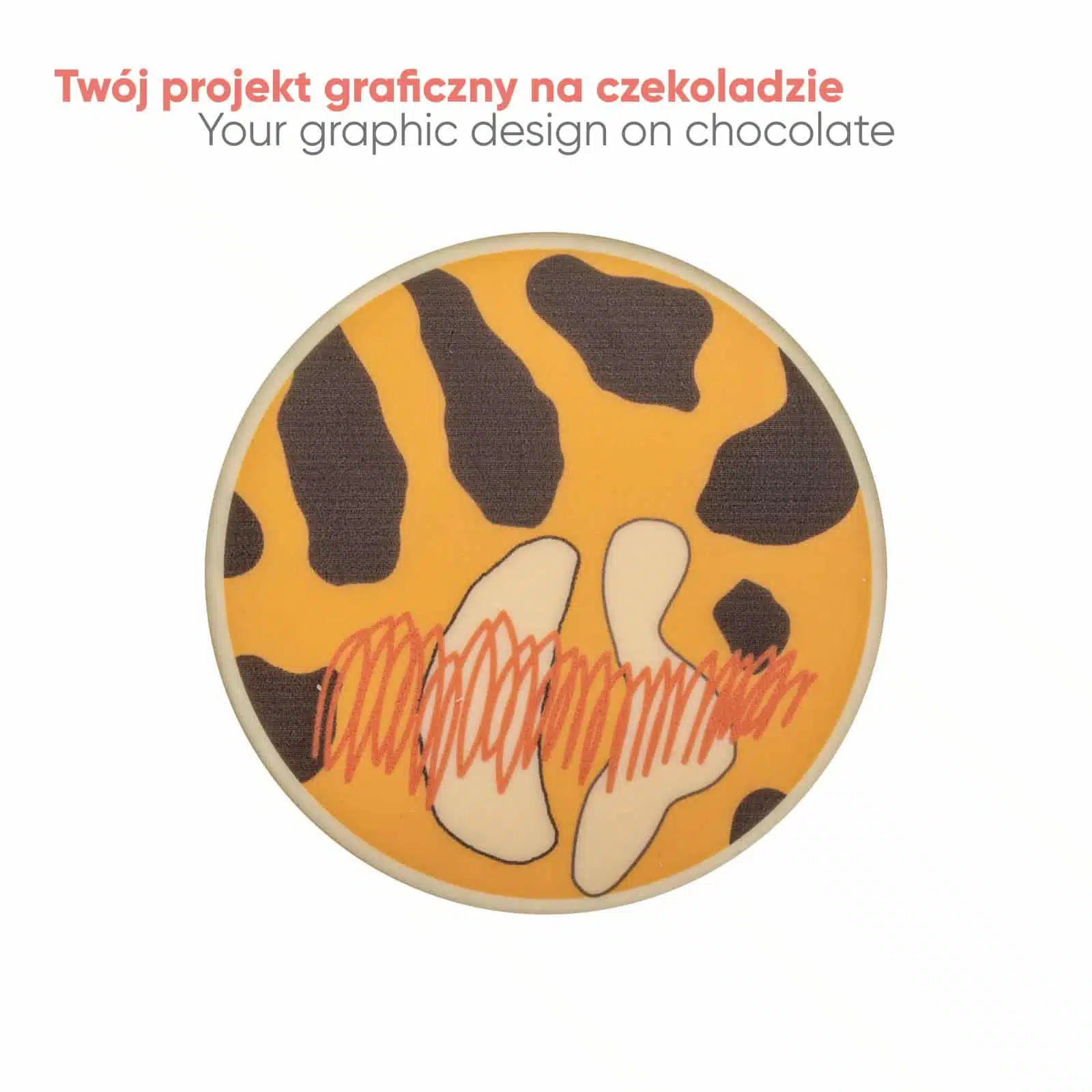 CZEKOLADOWY KSZTAŁT CHOCO4MAT KOŁO PRINT P137227Z