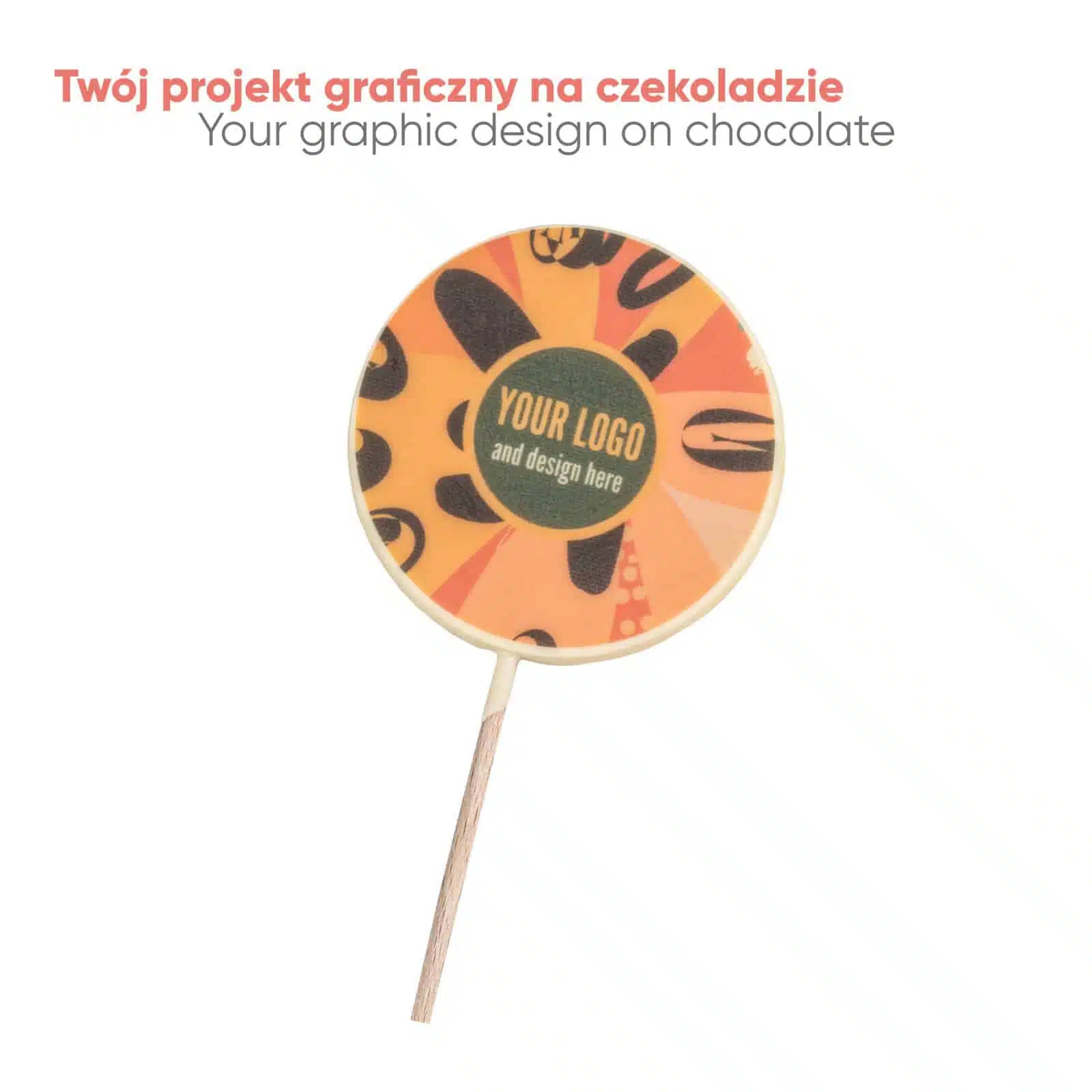CZEKOLADOWY LIZAK Z NADRUKIEM LOLLY FONT 40 G P137116Z