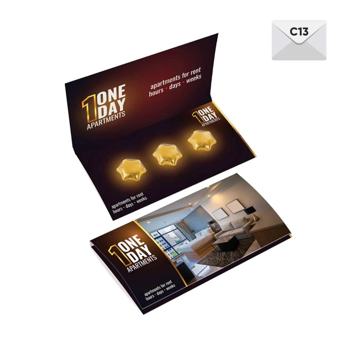 ZESTAW CZEKOLADEK 3 GWIAZDKI KOPERTA P136966Z SL-0164