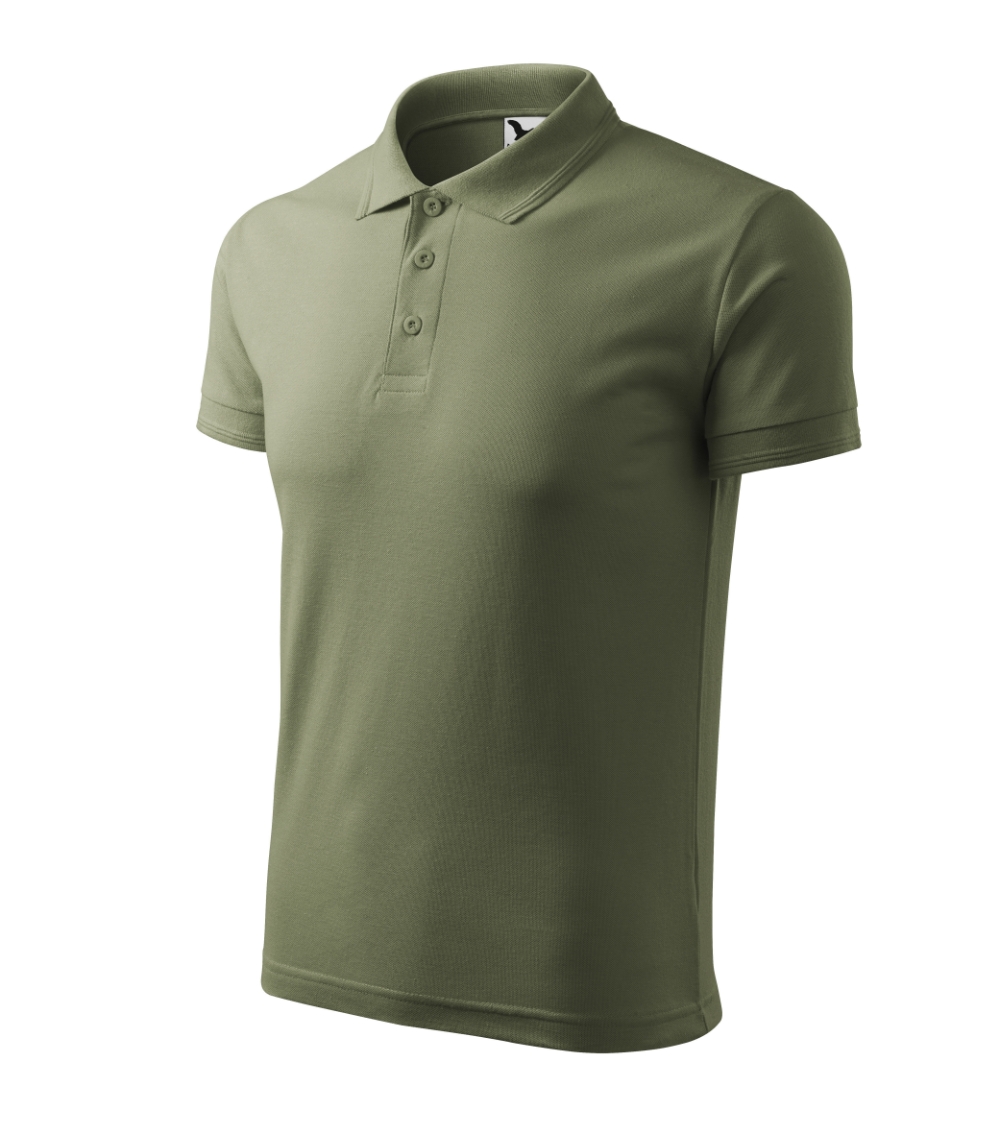 Koszulka polo męska Pique Polo P021089F khaki