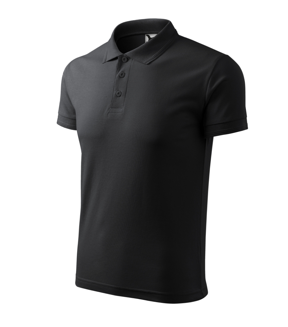 Koszulka polo męska Pique Polo P021089F ebony gray