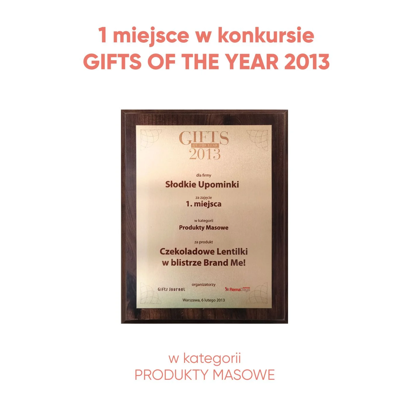 CZEKOLADOWE LENTILKI Z NADRUKIEM BRAND ME! 12 SZT. P137247Z