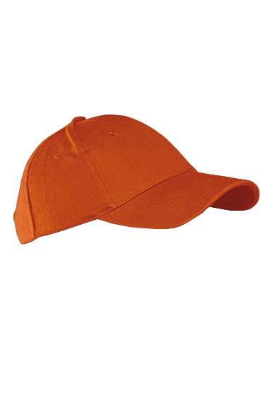 Czapka 6 panelowa bawełniana zapięcie na rzep P139506H orange