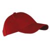 Czapka 6 panelowa bawełniana zapięcie na rzep P139506H red