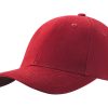 Czapka 6 panelowa bawełna metalowe zapięcie P139503H burgundy