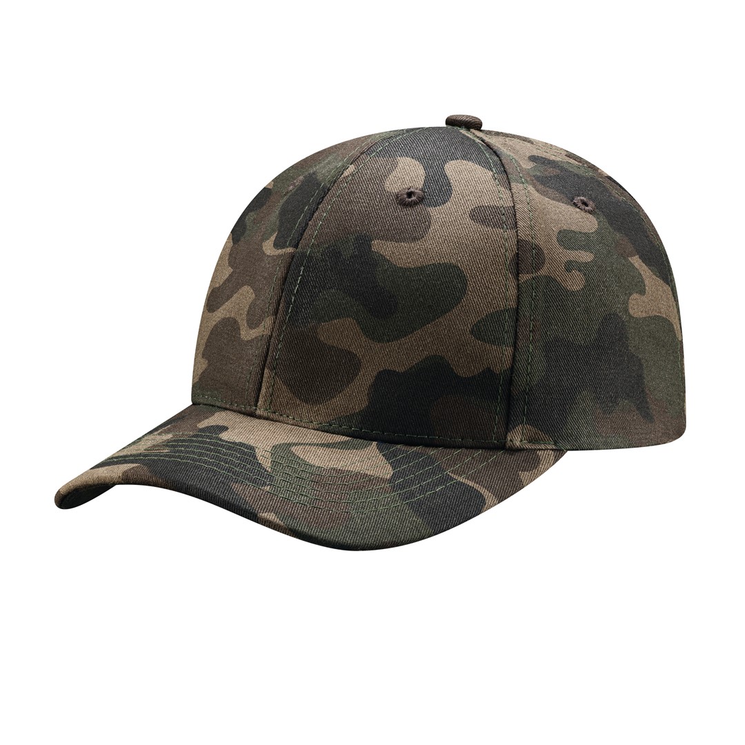 Czapka 6 panelowa bawełna metalowe zapięcie P139506H camouflage