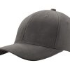 Czapka 6 panelowa bawełna metalowe zapięcie P139506H ciemny grafit
