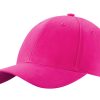 Dziecięca czapka 6 panelowa zamszowana P141917H fucsia