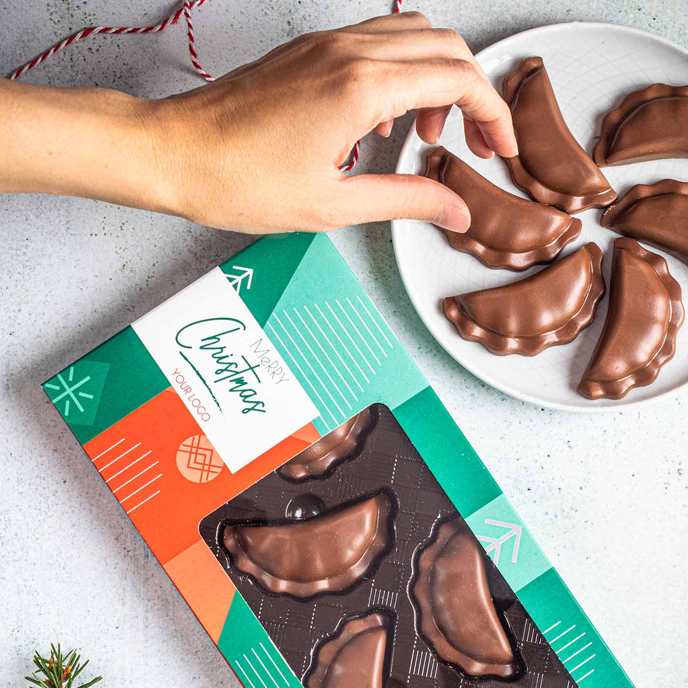 ZESTAW CZEKOLADEK CZEKOLADOWE PIEROGI 6 SZT P137285Z