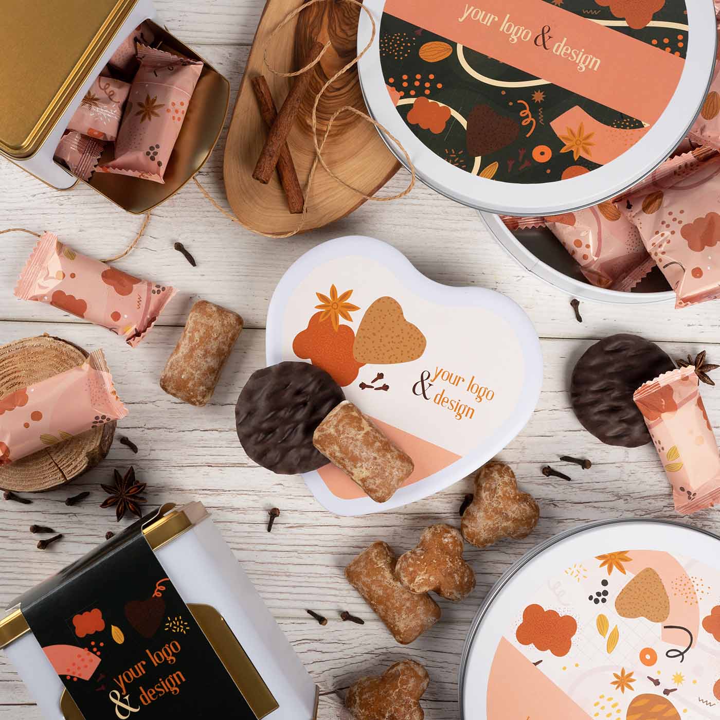 TORUŃSKIE PIERNIKI ADVERT CARD – PIERNIK Z LOGO W LUKRZE P136779Z