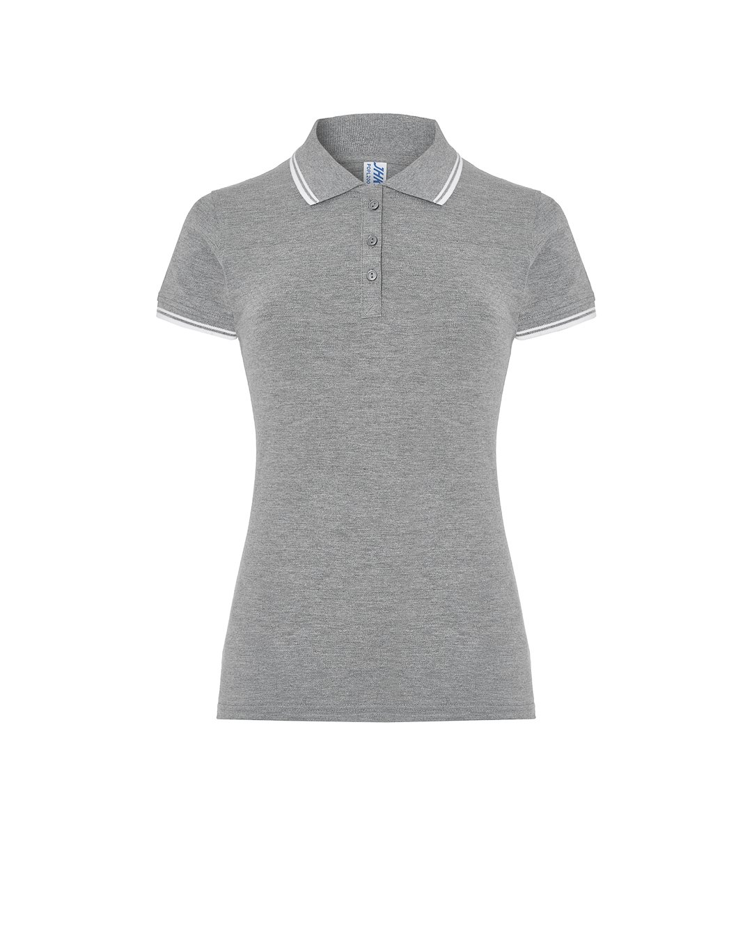 Koszulka polo popl 200 P137916H grey melange / white