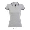 PASADENA damskie polo 200g P123567O grey melange / french navy