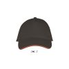 LONG BEACH FIVE PANEL CAP P135318O dark grey / orange LONG BEACH FIVE PANEL CAP P135318O dark grey / orange