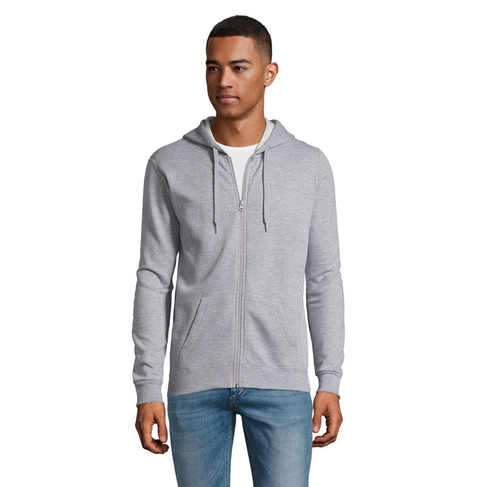 STONE UNI HOODIE 260g P123942O szary melanż