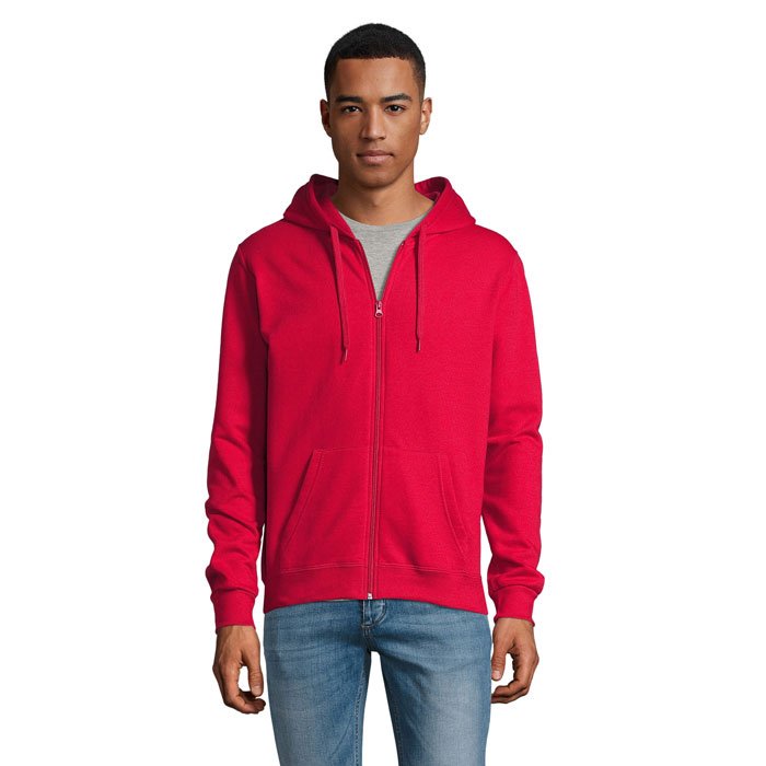 STONE UNI HOODIE 260g P123942O czerwony