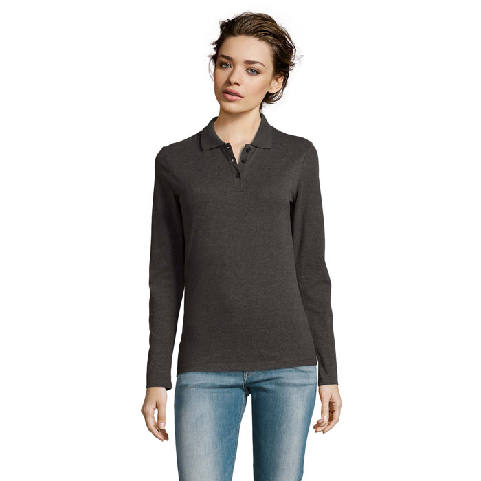 PERFECT LSL DAMSKA POLO 180 P124202O charcoal melange