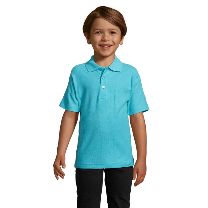 SUMMER II KIDS Polo 170g P127823O niebieski atol