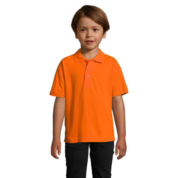 SUMMER II KIDS Polo 170g P127823O pomaranczowy