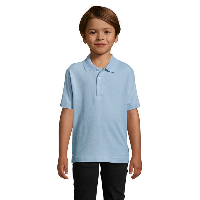 SUMMER II KIDS Polo 170g P127823O sky blue pique