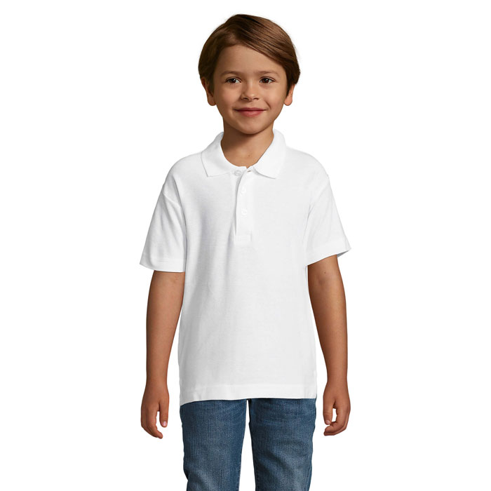 SUMMER II KIDS Polo 170g P127823O bialy