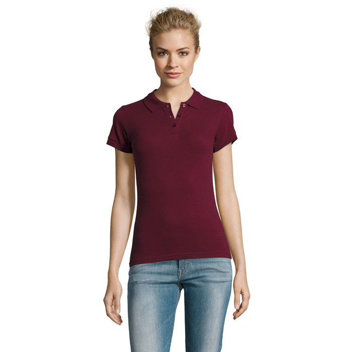 PERFECT Damskie POLO 180g P128023O burgundy
