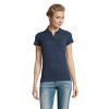 PERFECT Damskie POLO 180g P128023O melanż denim