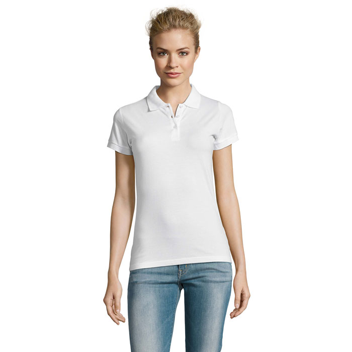 PERFECT Damskie POLO 180g P128023O bialy