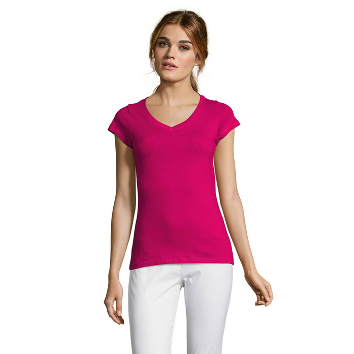 MOON Damski T-SHIRT 150g P128583O fuchsia